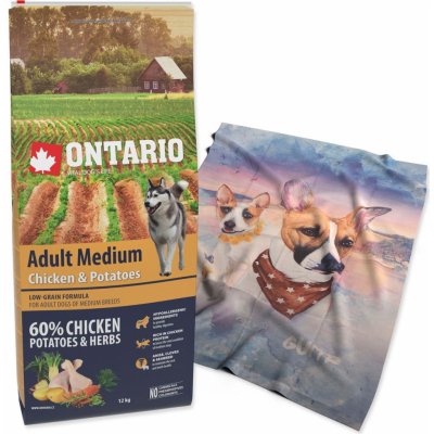 Ontario Adult Medium Chicken & Potatoes 12 kg – Zboží Mobilmania