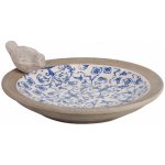 Esschert Design Ptačí koupel krmítko Aged Ceramic 34 cm modrobílá keramika – Hledejceny.cz