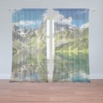 Sablio Záclony Odraz hor na jezeře: 2ks 150x250cm – Hledejceny.cz