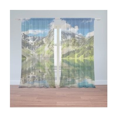 Sablio Záclony Odraz hor na jezeře: 2ks 150x250cm – Hledejceny.cz