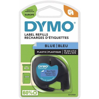 Dymo LetraTag páska plastová 12mm x 4m, modrá, 59426, S0721650 – Zboží Mobilmania