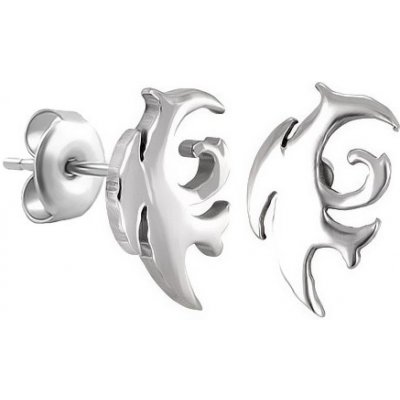 Šperky eshop chirurgická ocel tribal motiv stříbrný odstín puzetky SP92.23 – Zboží Mobilmania