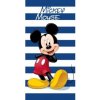 Ručník 4sleep Dětská osuška Mickey Mouse modré pruhy 70 x 140 cm