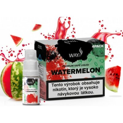 WAY to Vape 4Pack Watermelon 4 x 10 ml 6 mg – Zboží Mobilmania
