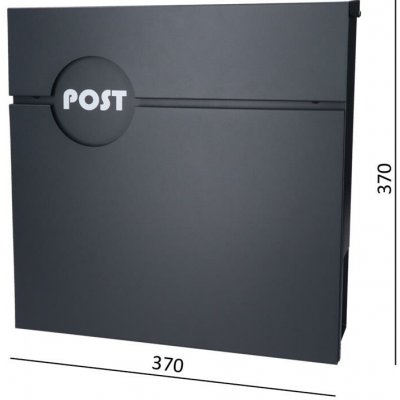 Poštovní schránka, max. formát dopisu A4, RAL 7016 – Sleviste.cz