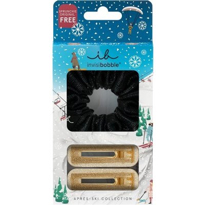 Sada ozdobné spirálové gumičky a ozdobných sponek Invisibobble Aprés-Ski Date Night – Zboží Mobilmania