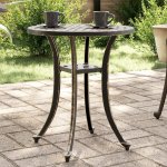 OMAXI 475601 Zahradní stůl bronzový Ø 48 x 53 cm litý hliník – Hledejceny.cz