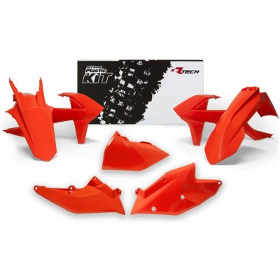 Rtech sada plastů KTM 5 dílů včetně levého krytu vzduch filtru oranžová – Zboží Mobilmania