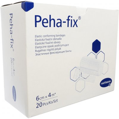 Peha-fix, superelastické krepové obinadlo - 6 cm x 4 m, balení po 20 ks