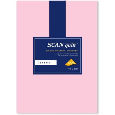 SCANquilt napínací prostěradlo jersey elastic lycra růžové 120x200x30 – Zboží Dáma