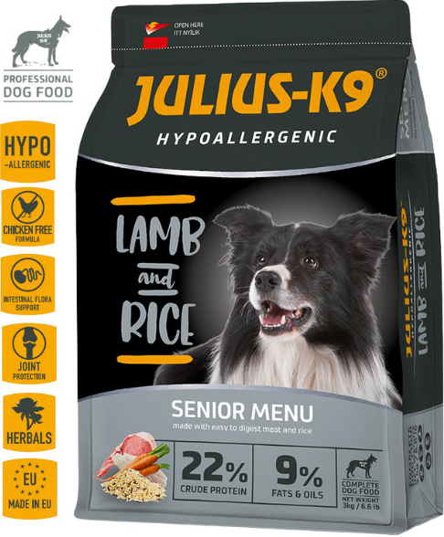 Julius K9 SENIOR/LIGHT Hypoallergenic JAHŇA A RÝŽE 3 kg