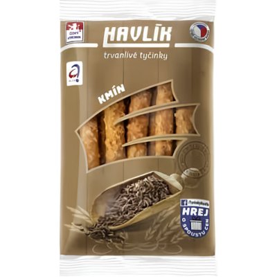 Havlík Trvanlivé tyčinky se sýrem, solí a kmínem 90g – Sleviste.cz