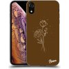 Pouzdro a kryt na mobilní telefon Apple Pouzdro Picasee silikonové Apple iPhone XR - Brown flowers čiré