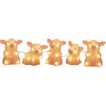 Konstsmide LED akrylové prasátko sada 5 kusů růžové 40 teplých bílých diod 24V venkovní transformátor IP44 0,8W bílý kabel 6232-343 – Hledejceny.cz