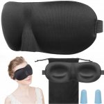 ISO Maska na spaní 3D + špunty do uší černá – Zbozi.Blesk.cz