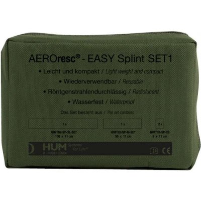 HUM GmbH AEROresc® - EASY Splint - Sada dlah v pouzdře armádní zelená – Hledejceny.cz