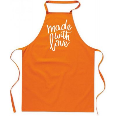 Povidlo.cz Zástěra Made with love Oranžová – Hledejceny.cz