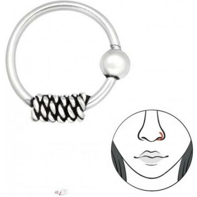 Prosperk náušnice piercing do nosu septum stříbro S3915 – Hledejceny.cz