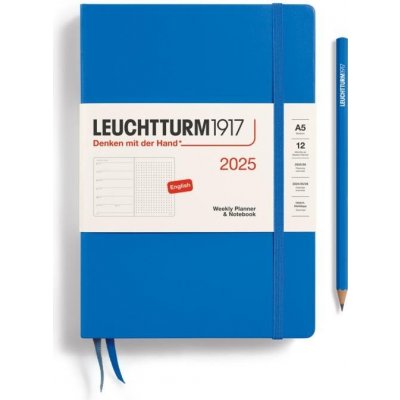 Leuchtturm1917 Weekly Planner & Notebook Medium A5 2025 Sky tečkovaný – Zboží Živě