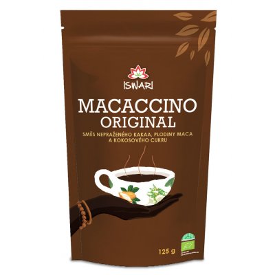 Iswari Macaccino instantní kakaový energetický nápoj 250g – Hledejceny.cz