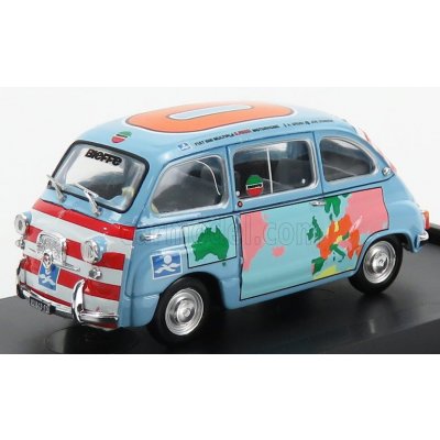 Brumm Fiat 600d Multipla Graziano Rossi Motorhome 1960 1:43 Světle Modrá