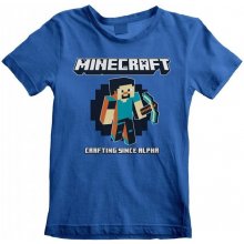 CurePink: Dětské tričko Minecraft: Crafting Since Alpha