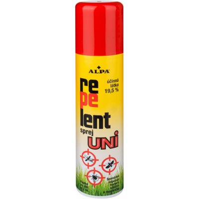 Alpa Repelent Uni spray odpuzuje komáry klíšťata a muchničky 150 ml – Zboží Mobilmania