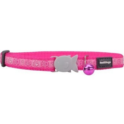 Red Dingo obojek pro kočky Paw Impressions Hot Pink 12 mm – Zboží Dáma