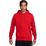 Nike CLUB fleece Hoodie CYCLE mikina červená – Zboží Dáma
