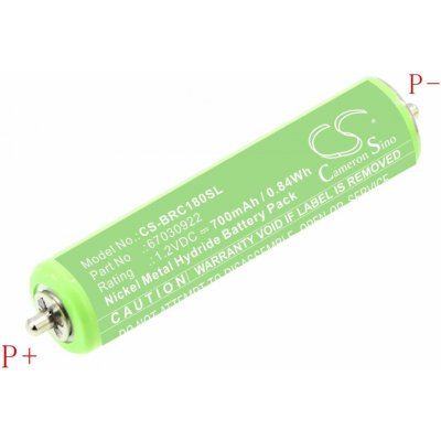 Baterie pro Braun 1000, 180, 2000, 3000, 4735, 5411, Cruzer1, Cruzer Z20, 700mAh, Ni-MH, 1.2V, 67030922, HQ – Zbozi.Blesk.cz