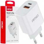 Síťová nabíječka PRO-09 USB+USB-C 20W Quick Charge 230V AMiO-02935 – Sleviste.cz