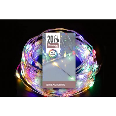 Euro Habitat Vánoční LED řetěz 20 microLED, multicolor, 1 m, na baterie 2×AA – Hledejceny.cz