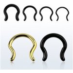 Piercingate piercing kroužek septum PKR00117 černá – Zboží Dáma