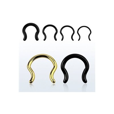 Piercingate piercing kroužek septum PKR00117 černá – Zboží Dáma