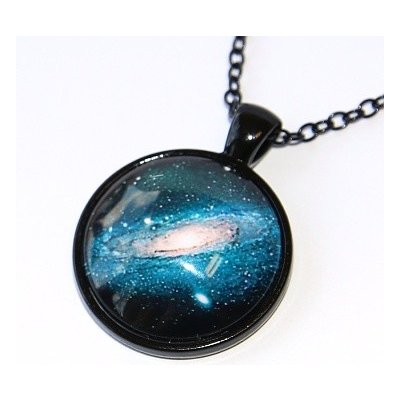 Fashion Jewerly Řetízek amulet galaxie ve vesmíru, Nebula, spirála v nekonečnu, love space 3193 – Hledejceny.cz