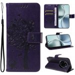 Trees knížkové pouzdro na Realme 14 Pro+ 5G - tmavěfialové – Zboží Živě