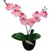 Květina vidaXL Umělá rostlina orchidej s květináčem 30 cm růžová