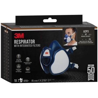 3M 4255-1 Polomaska s integrovanými filtry FFA2P3R D – Zbozi.Blesk.cz