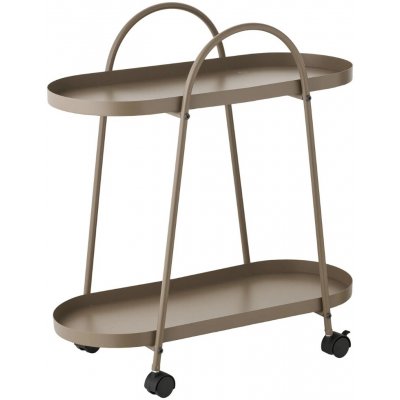 Nordic Living Hnědý servírovací vozík Empoli 60 x 27,5 cm – Sleviste.cz