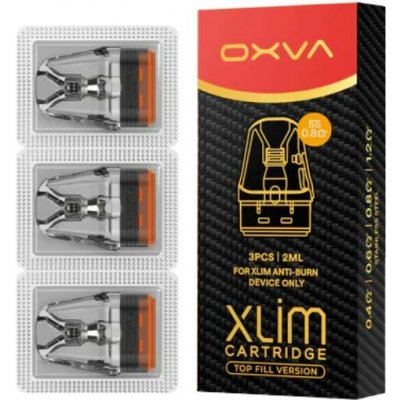 Oxva Xlim Stainless Steel Top Refill cartridge 0,8 ohm – Sleviste.cz