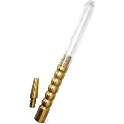 Hookah Náustek a koncovka Flame Glass pro silikonové hadice zlaté – Hledejceny.cz