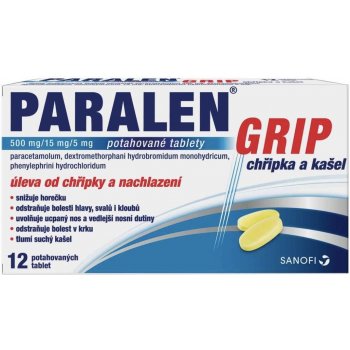 PARALEN GRIP CHŘIPKA A KAŠEL POR 500MG/15MG/5MG TBL FLM 24