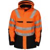 Pracovní oděv Projob 6418 ZATEPLENÁ PRACOVNÍ BUNDA EN ISO 20471 TŘÍDA 3 Oranžová/černá