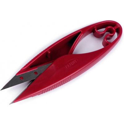 Prima-obchod Nůžky PIN cvakačky velmi ostré s náhradním ostřím délka 11 cm červená tmavá – Zboží Mobilmania