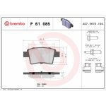 Sada brzdových destiček, kotoučová brzda BREMBO P 61 085 (P61085) | Zboží Auto