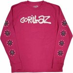 Gorillaz tričko dlouhý rukáv Repeat Pazuzu pink – Hledejceny.cz