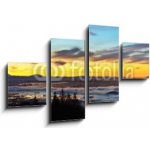 Obraz 4D čtyřdílný - 100 x 60 cm - Vancouver Panoramic Cityscapes at sunrise Vancouver panoramatické městské scenérie při východu slunce – Hledejceny.cz