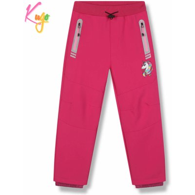 Kugo HK5618 Dívčí softshellové kalhoty zateplené růžová – Zboží Mobilmania