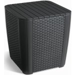 KETER Stůl zahradní s úložným boxem LUZON 43 x 57cm grafit – Zboží Dáma