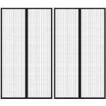vidaXL Závěsy do dveří proti hmyzu 2 ks s magnety černé 200 x 80 cm – Sleviste.cz